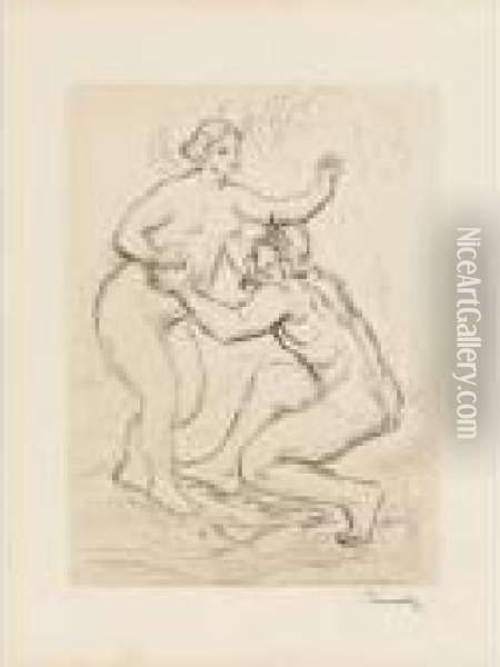 Le Fleuve Scamandre, Premiere Et Deuxieme Planches Oil Painting - Pierre Auguste Renoir