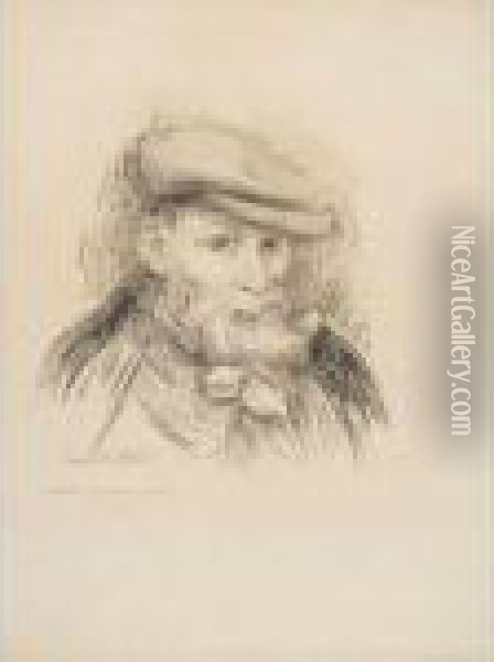 Autoportrait A La Casquette Oil Painting - Pierre Auguste Renoir