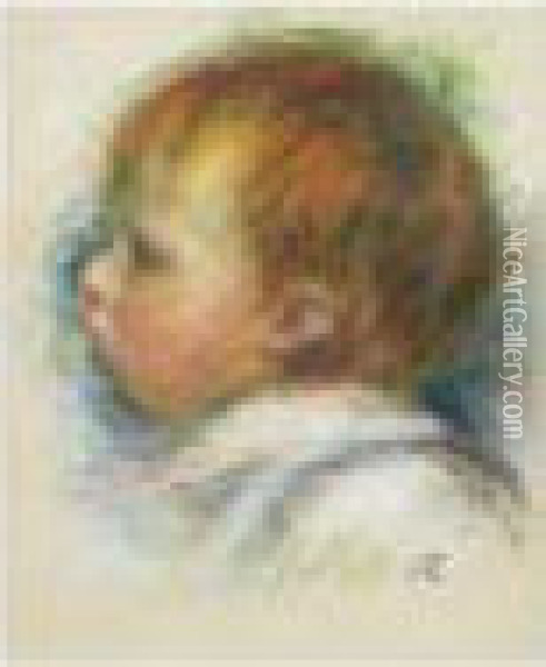 Tete D'enfant Oil Painting - Pierre Auguste Renoir