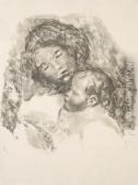 Maternite, Grande Planche Oil Painting - Pierre Auguste Renoir