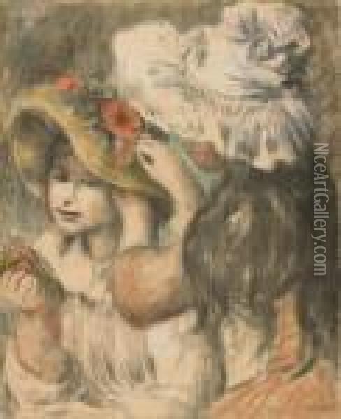 Le Chapeau Epingle, 2e Planche Oil Painting - Pierre Auguste Renoir