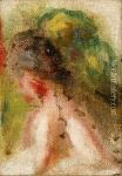 Portrait De Profil Sur Fond De Paysage Oil Painting - Pierre Auguste Renoir