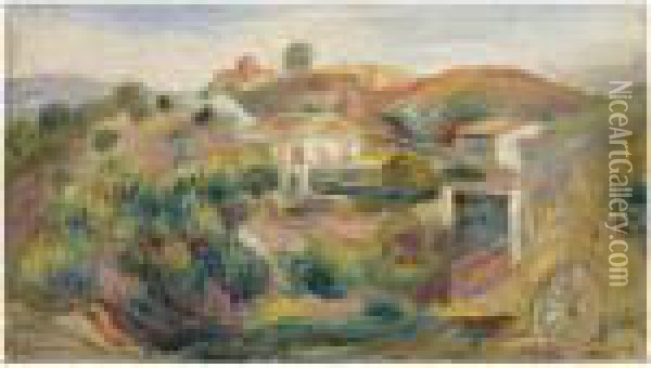 Paysage Avec Maisons Oil Painting - Pierre Auguste Renoir