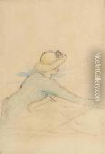 Jeune Femme En Bateau Oil Painting - Pierre Auguste Renoir