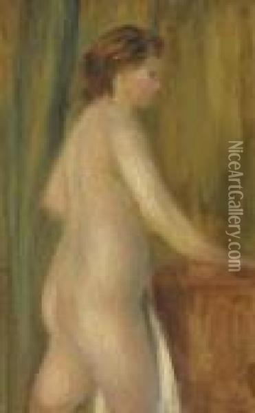 Nu Avec Serviette De Bain Oil Painting - Pierre Auguste Renoir