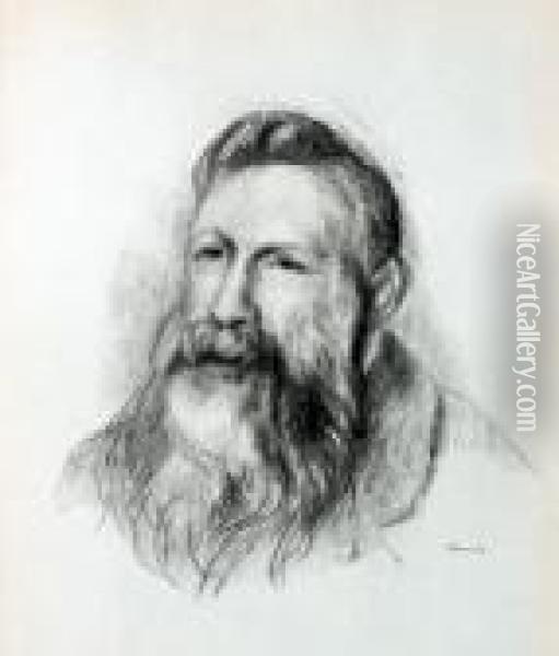Portrait Auguste Rodin Oil Painting - Pierre Auguste Renoir