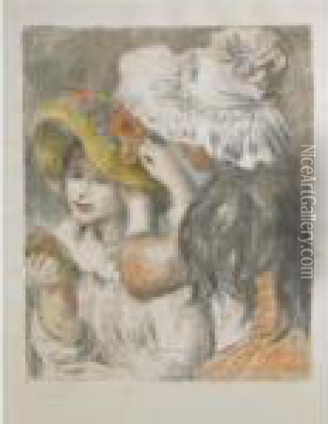 Le Chapeau Epingle 2ieme Planche (stella 30) Oil Painting - Pierre Auguste Renoir