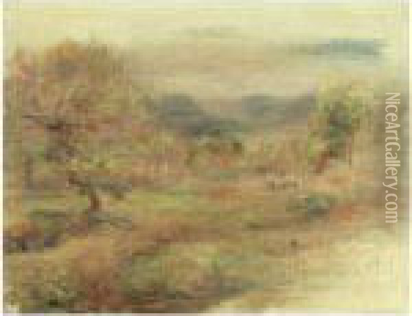Paysage En Roux Oil Painting - Pierre Auguste Renoir