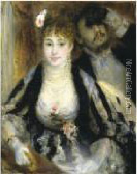 La Loge Or L'avant-scene Oil Painting - Pierre Auguste Renoir