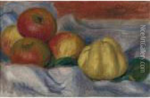 Nature Morte Aux Pommes Et Coings Oil Painting - Pierre Auguste Renoir