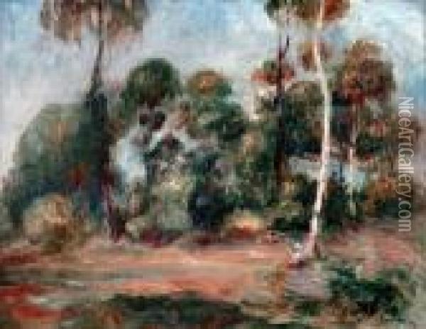 Repos Sous L'arbre, Cagnes-sur-mer Oil Painting - Pierre Auguste Renoir