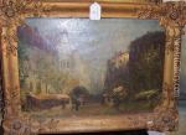 Street Scene And Companion Street Scene At Night Oil Painting - Pierre Auguste Renoir