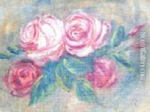 Les Roses Oil Painting - Pierre Auguste Renoir
