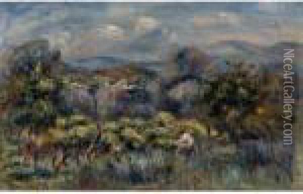 Les Orangers Oil Painting - Pierre Auguste Renoir