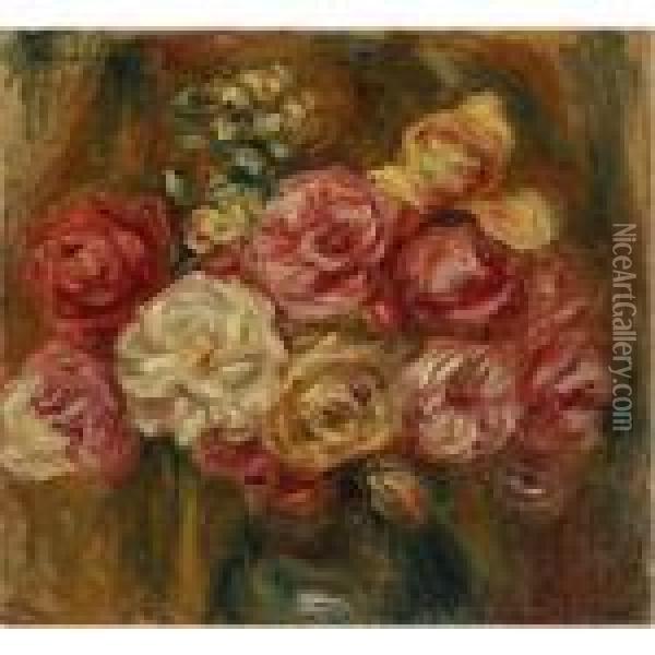 Bouquet De Roses Oil Painting - Pierre Auguste Renoir