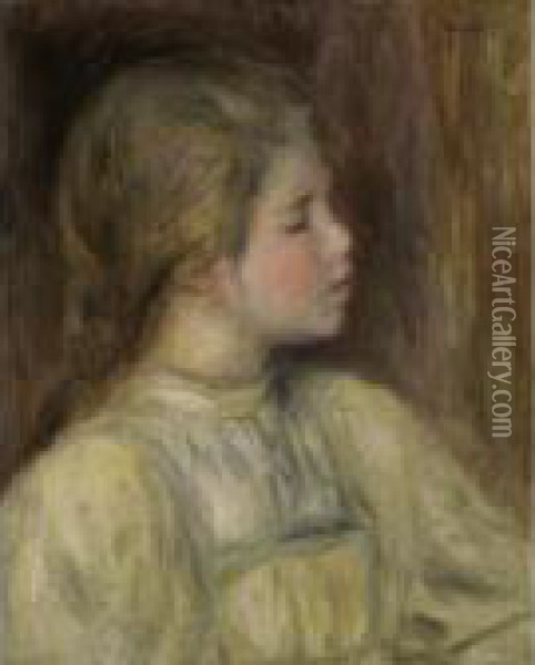 Femme La Penseuse Oil Painting - Pierre Auguste Renoir