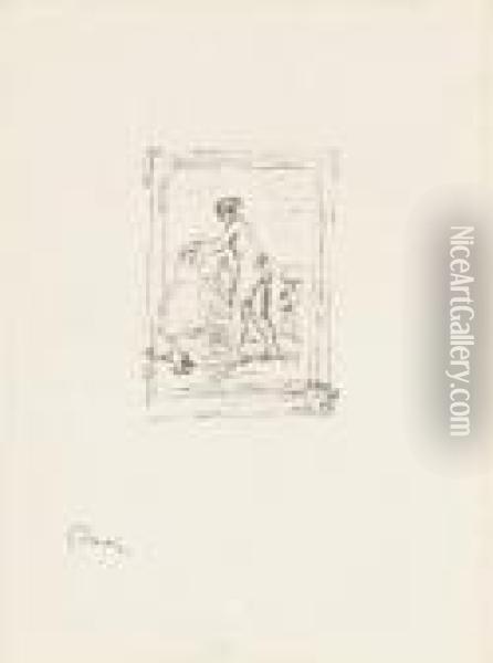 Femme Au Cep De Vigne, 2e Variante Oil Painting - Pierre Auguste Renoir