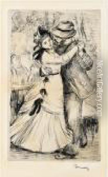 Danse A La Campagne Oil Painting - Pierre Auguste Renoir