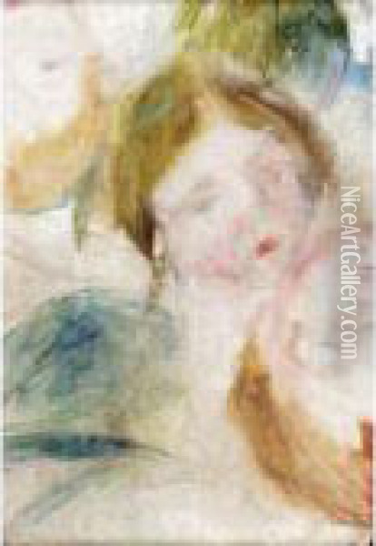 Etude De Tetes D'enfants Oil Painting - Pierre Auguste Renoir