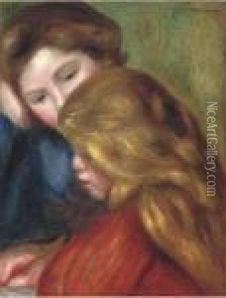 La Lecon D'ecriture Oil Painting - Pierre Auguste Renoir