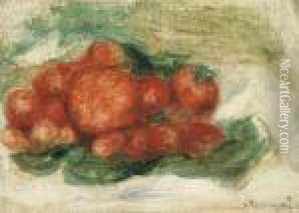Nature Morte Aux Fraises Oil Painting - Pierre Auguste Renoir