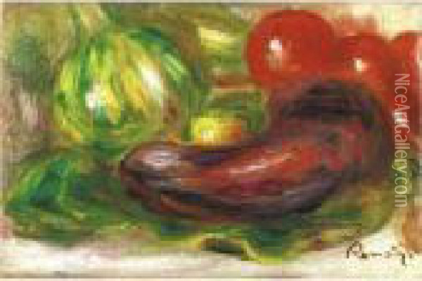 Courgettes, Tomates Et Aubergine Oil Painting - Pierre Auguste Renoir