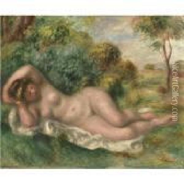 Nu Couche (la Boulangere) Oil Painting - Pierre Auguste Renoir