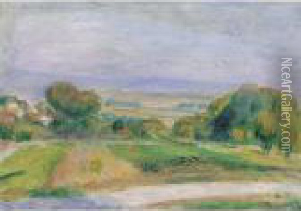 Paysage, Magagnosc Oil Painting - Pierre Auguste Renoir