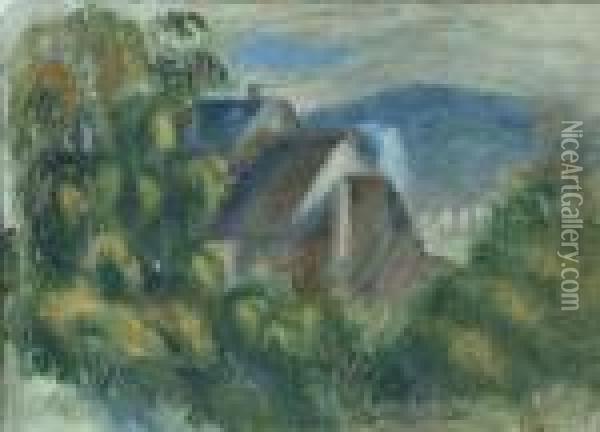 Maison Dans Les Arbres Oil Painting - Pierre Auguste Renoir