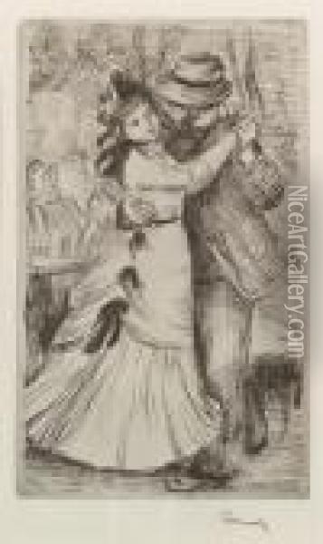 La Danse A La Campagne, 2e Planche Oil Painting - Pierre Auguste Renoir