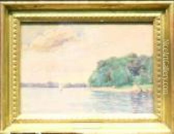 Boating On A Lake Oil Painting - Pierre Auguste Renoir