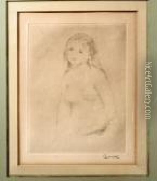 Etude Pour Un Baigneuse (d., S.16) Oil Painting - Pierre Auguste Renoir