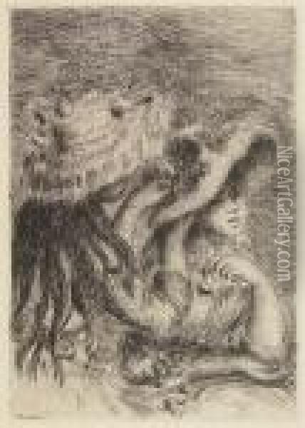 Two Etchings.
Le Chapeau Epingle (3e Planche) Oil Painting - Pierre Auguste Renoir