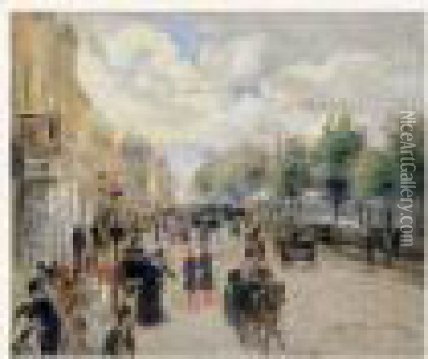 Paris, Le Quai Malaquais
 Vers 1872-75 Oil Painting - Pierre Auguste Renoir