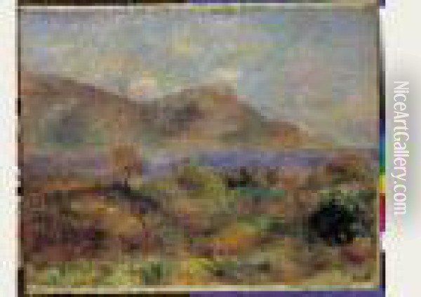 Paysage Mediterraneen, Circa 1905 Oil Painting - Pierre Auguste Renoir