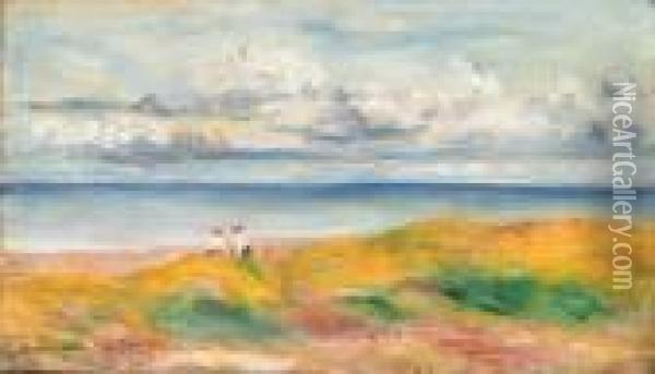 Sur La Falaise Oil Painting - Pierre Auguste Renoir