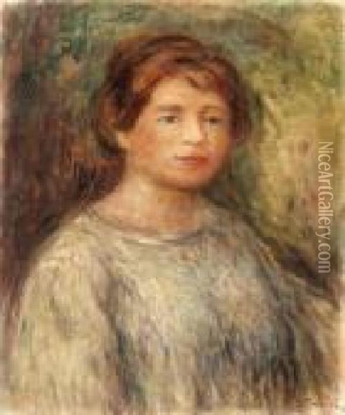 Portrait De Femme Oil Painting - Pierre Auguste Renoir
