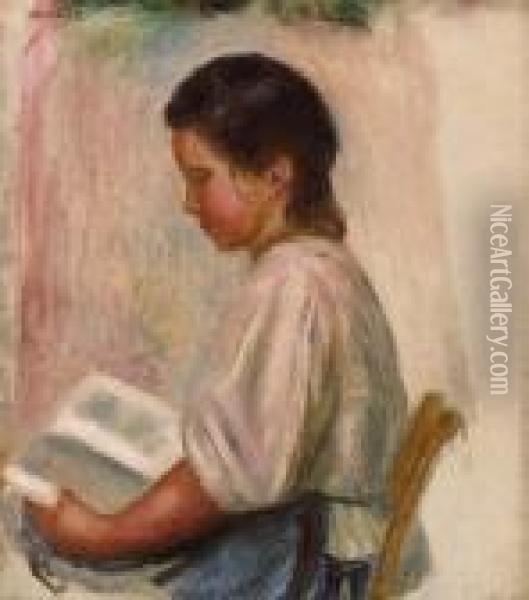 Jeune Fille Lisant Oil Painting - Pierre Auguste Renoir