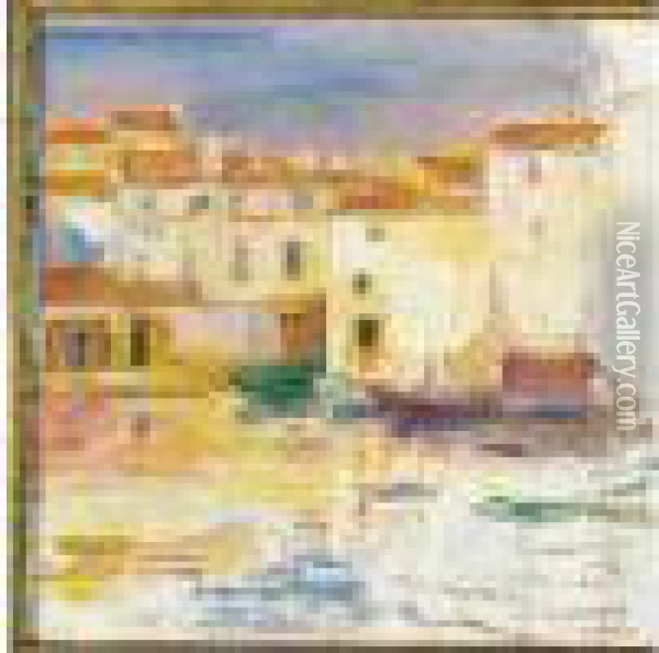 Le Port Des Martigues, 1888. Oil Painting - Pierre Auguste Renoir