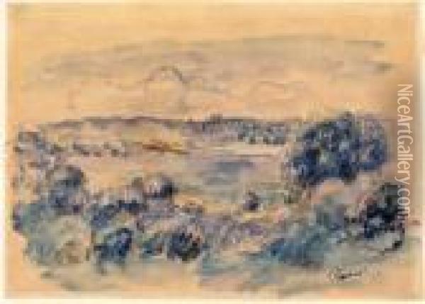 Paysage De Bretagne, Guernsey (landscape Of Bretagne,guernsey) Oil Painting - Pierre Auguste Renoir