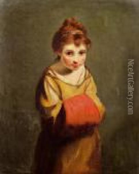 The Girl With The Muff Oil Painting - Sir Joshua Reynolds