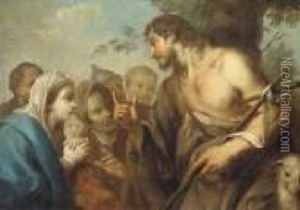 Saint John The Baptist Preaching To The Multitude Oil Painting - Sebastiano Ricci