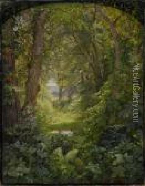 Woodland Landscape Oil Painting - William Trost Richards