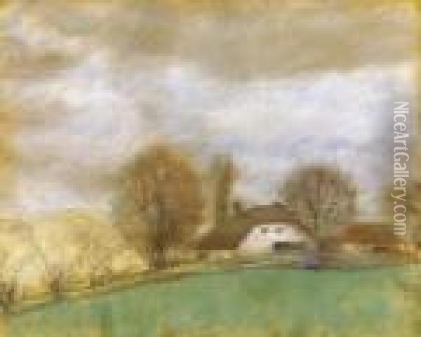 After A Spring Rain Oil Painting - Jozsef Rippl-Ronai