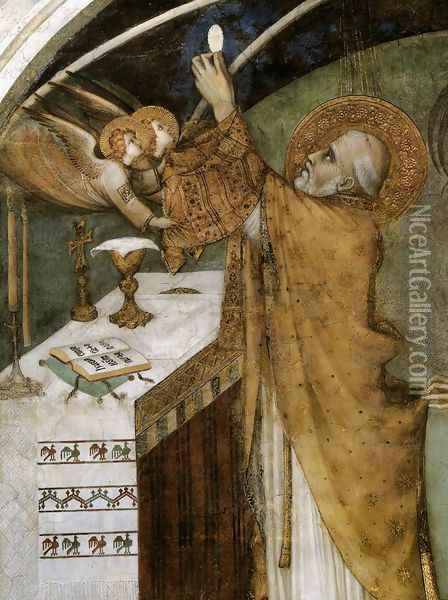Miraculous Mass (detail-1) 1312-17 Oil Painting - Louis de Silvestre
