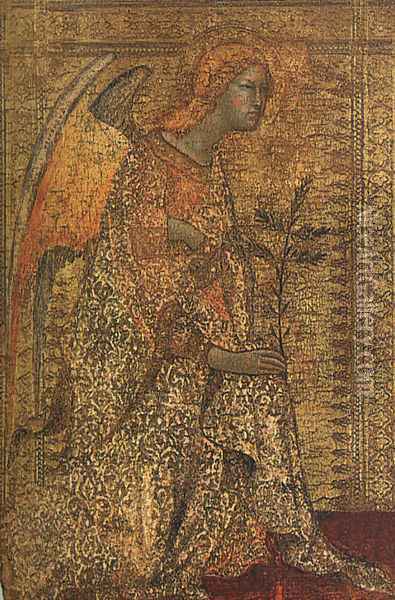 The Angel of the Annunciation (2) 1333 Oil Painting - Louis de Silvestre