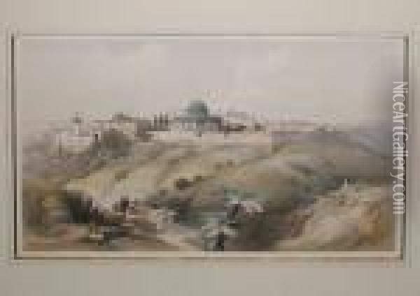 View Of Jerusalem Oil Painting - David Roberts
