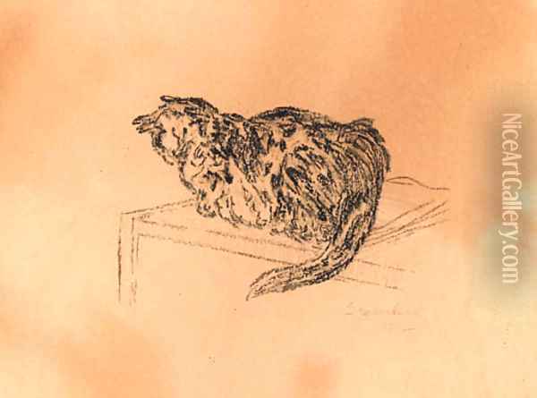 Cat Oil Painting - Theophile Alexandre Steinlen