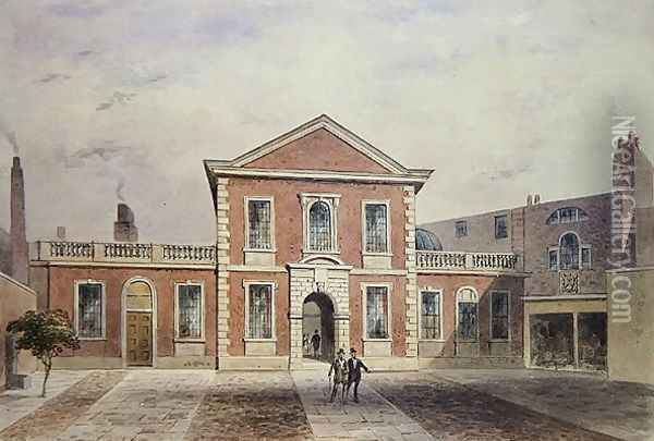 Barber Surgeons Hall, 1846 Oil Painting - Thomas Hosmer Shepherd