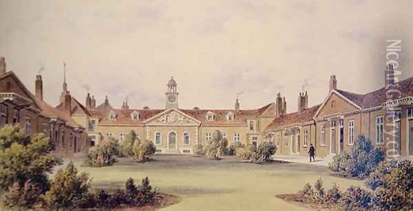 Emanuel Hospital, Tothill Fields, 1850 Oil Painting - Thomas Hosmer Shepherd